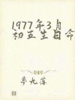 1977年3月初五生日命运如何