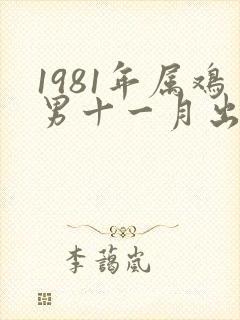 1981年属鸡男十一月出生的命运