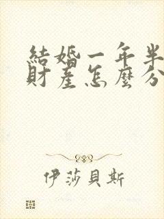 结婚一年半离婚财产怎么分割