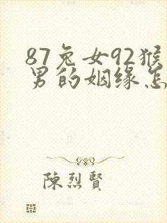 87兔女92猴男的姻缘怎么样封面
