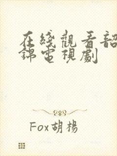 在线观看韶华若锦电视剧封面