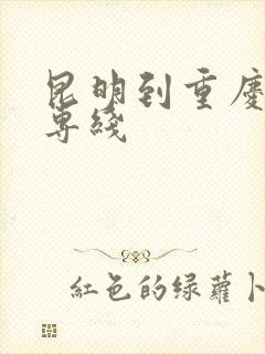 昆明到重庆物流专线