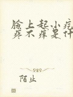 脸上起小疙瘩不疼不痒是什么原因