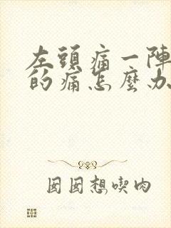 左头痛一阵一阵的痛怎么办封面