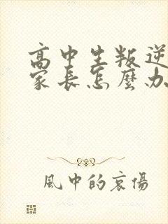 高中生叛逆厌学家长怎么办好