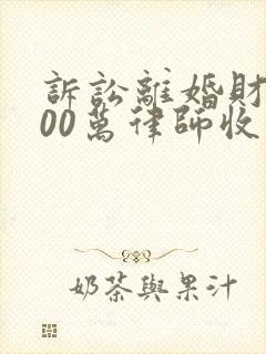 诉讼离婚财产100万律师收费封面