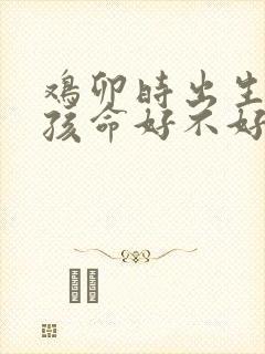 鸡卯时出生的男孩命好不好