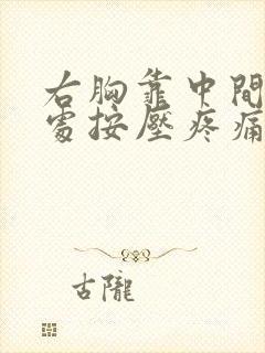 右胸靠中间肋骨处按压疼痛封面