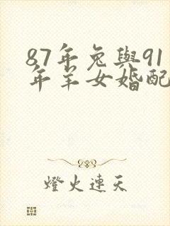 87年兔与91年羊女婚配