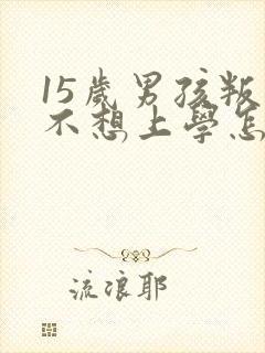 15岁男孩叛逆不想上学怎么办