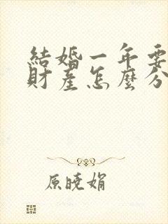 结婚一年要离婚财产怎么分封面