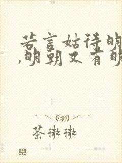 若言姑待明朝至,明朝又有明朝事封面