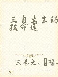 三月出生的马男孩命运