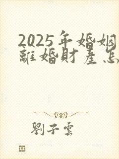 2025年婚姻离婚财产怎样分割封面