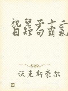 祝儿子十二岁生日短句霸气