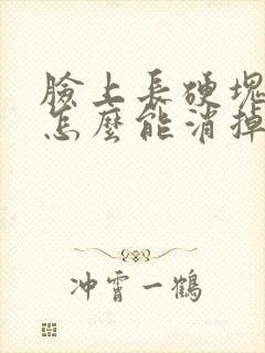 脸上长硬块痘痘怎么能消掉