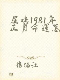 属鸡1981年正月命运怎样封面