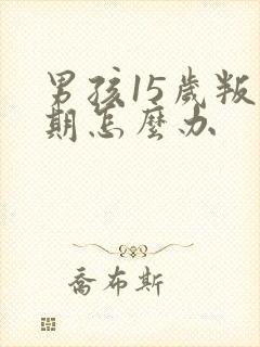 男孩15岁叛逆期怎么办