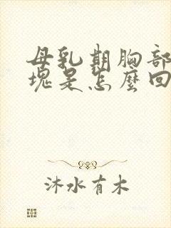 母乳期胸部有硬块是怎么回事