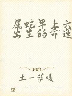 属蛇早上六点多出生的命运封面