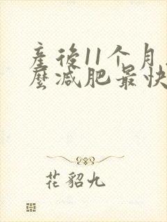 产后11个月怎么减肥最快