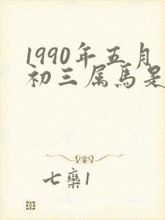1990年五月初三属马是什么命