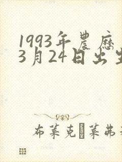 1993年农历3月24日出生