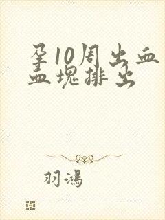 孕10周出血有血块排出封面