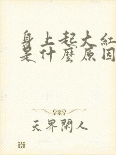 身上起大红疙瘩是什么原因封面