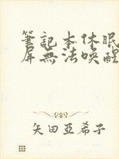 笔记本休眠后黑屏无法唤醒怎么办