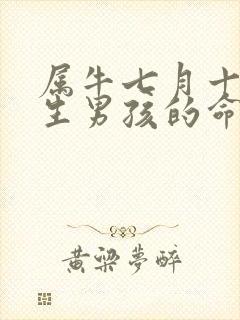 属牛七月十五出生男孩的命运