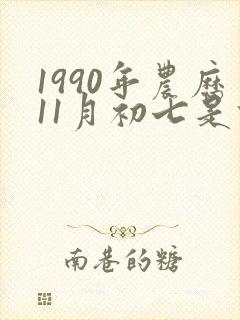 1990年农历11月初七是什么命