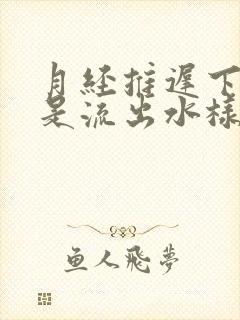 月经推迟下体总是流出水样液体是怎么回事