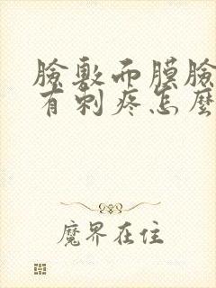 脸敷面膜脸上会有刺疼怎么办封面