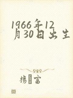 1966年12月30日出生的命运封面