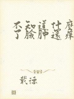 不知道什么过敏了脸肿还痒封面