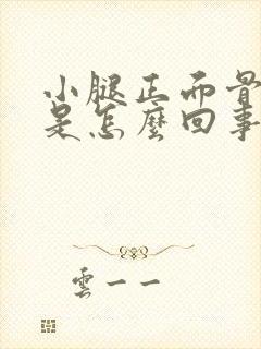 小腿正面骨头疼是怎么回事儿