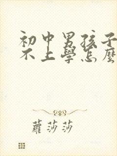 初中男孩子叛逆不上学怎么办