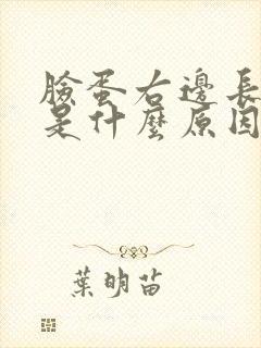 脸蛋右边长痘痘是什么原因