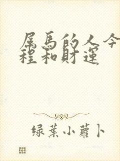 属马的人今日运程和财运