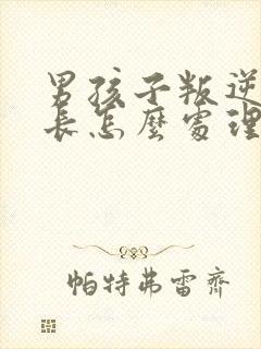 男孩子叛逆期家长怎么处理