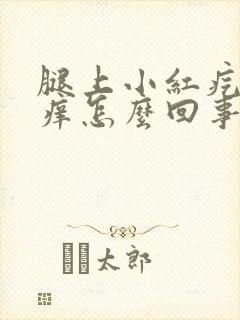 腿上小红疙瘩很痒怎么回事