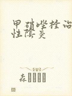 甲硝唑栓治细菌性阴炎