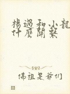 杨过和小龙女是什么关系