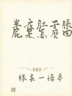 半夜肚子胀气放屁是怎么回事