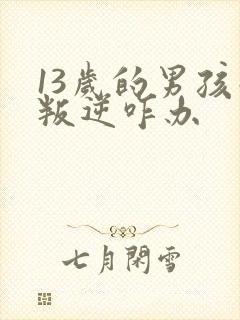 13岁的男孩子叛逆咋办