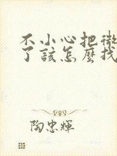 不小心把微信删了该怎么找回来