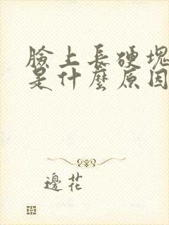 脸上长硬块痘痘是什么原因