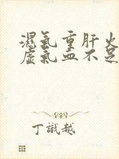 湿气重肝火旺脾虚气血不足