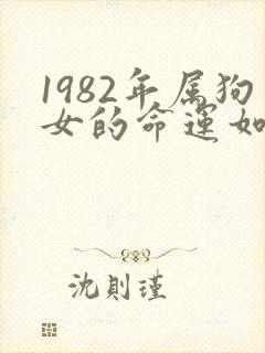 1982年属狗女的命运如何